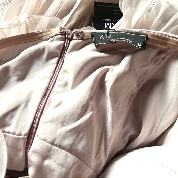 strapless pleated wave dress - Picture 8 of 15